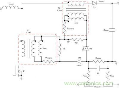 功率因數(shù)控制轉換器功率級的原理圖
