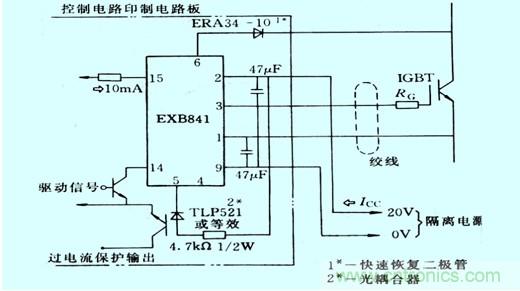圖1：vce電壓監(jiān)測以及保護(hù)的原理