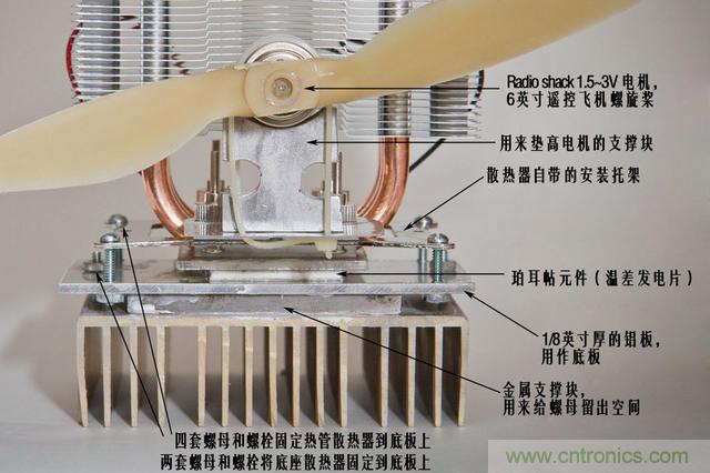 溫差發電機:不用電的“智能”風扇