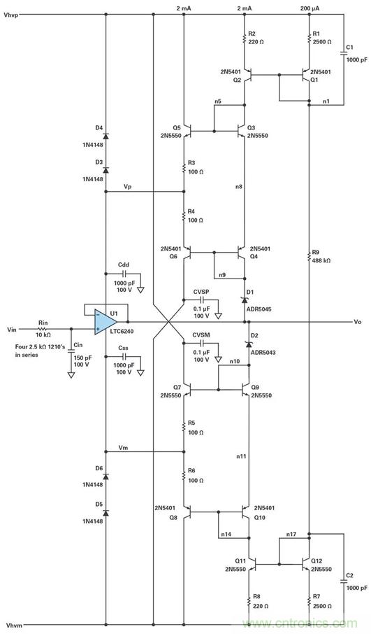 低壓變高壓，運算放大器自舉實現更優性能！