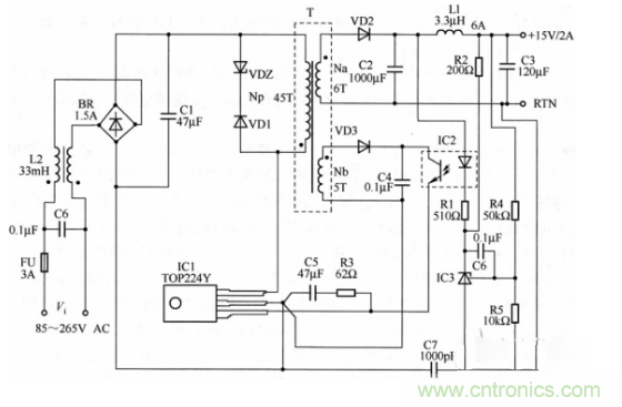 六款簡單的開關(guān)電源電路設(shè)計，內(nèi)附原理圖詳解
