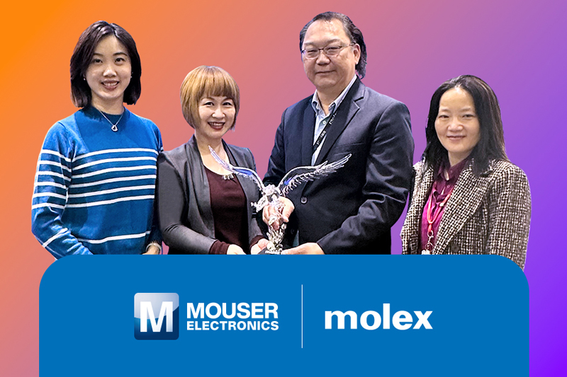 七連冠！貿澤電子蟬聯Molex亞太區年度電子目錄代理商大獎
